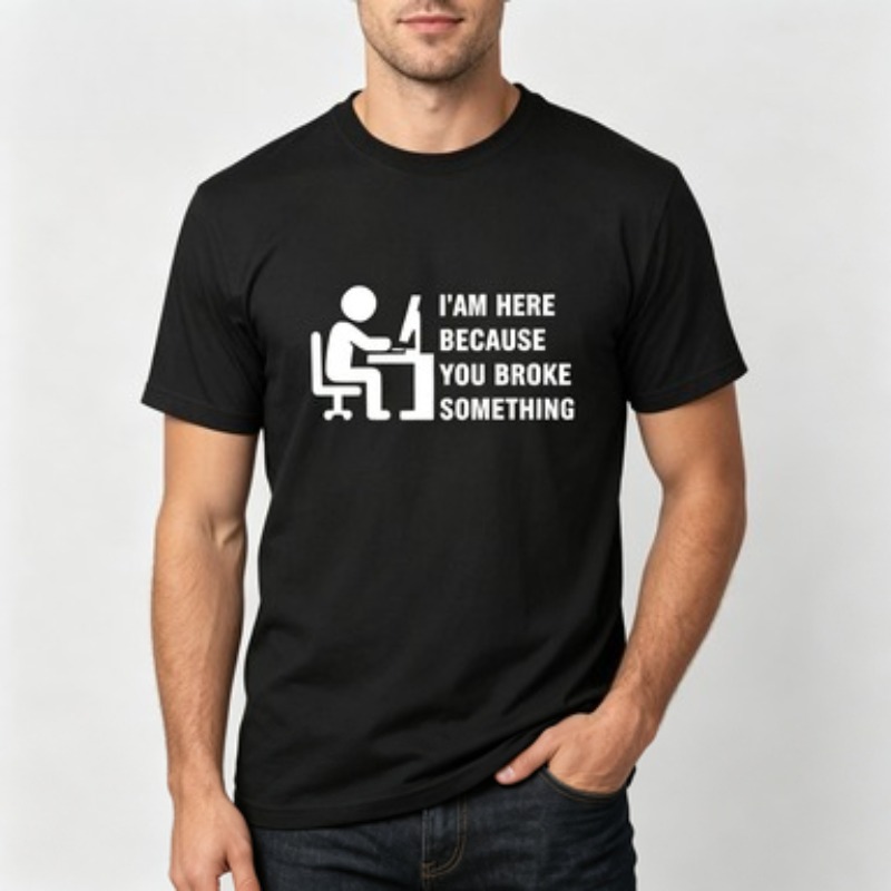Soft Cotton Men T-shirt Tech S - Tech Office Wear Men ulasan dan harga