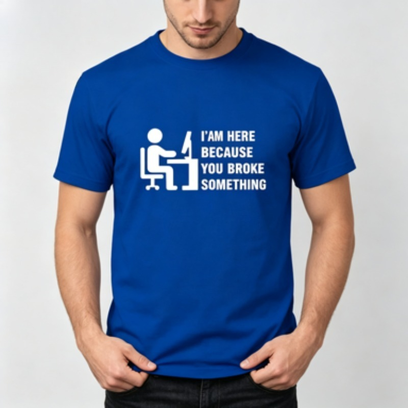 Soft Cotton Men T-shirt Tech S - Tech Office Wear Men ulasan dan harga