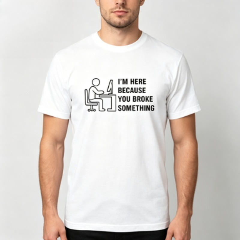 Soft Cotton Men T-shirt Tech S - Tech Office Wear Men ulasan dan harga